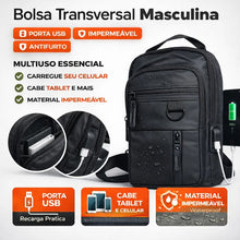 Carregar imagem no visualizador da galeria, Mochila Ombro Transversal Peito Impermeável