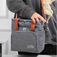 Carregar imagem no visualizador da galeria, Bolsa Térmica Cooler Grande 2 Divisorias | 2 Alças - Transversal e de Mão