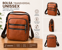 Carregar imagem no visualizador da galeria, Bolsa Transversal Executiva | Compacta, Elegante e Funcional
