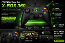 Carregar imagem no visualizador da galeria, Controle X-BOX 360 com fio
