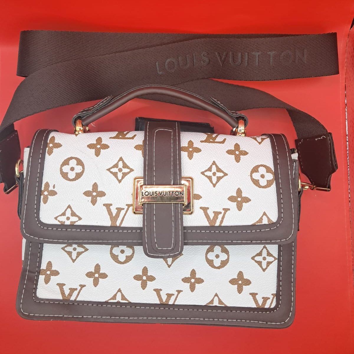 Bolsa Elegance Monograma Couro Jenuino Louis Vuitton